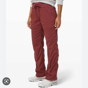 Lululemon Dance Studio Pant Savannah Red Size 10 Unlined